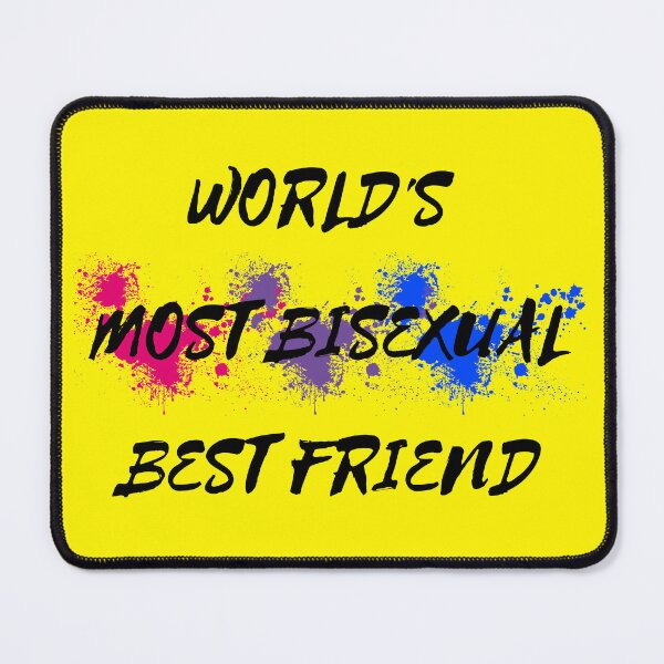 Item preview, World's Most Bisexual Best Friend Bi Flag Color Splash For Your Bi Bestie In Yellow designed and sold by LuckyKermit.