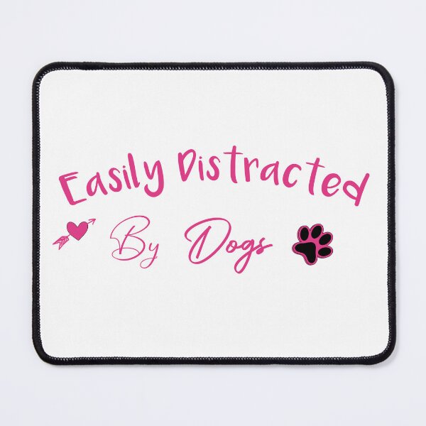 Item preview, easily distracted by dogs funny tshirt ,gift,birthday designed and sold by illustramanshop.