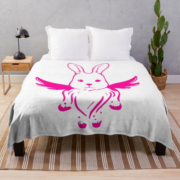 Item preview, pink bunny angel, bunny with wings, cute pink bunny designed and sold by XXgooddeedXX.
