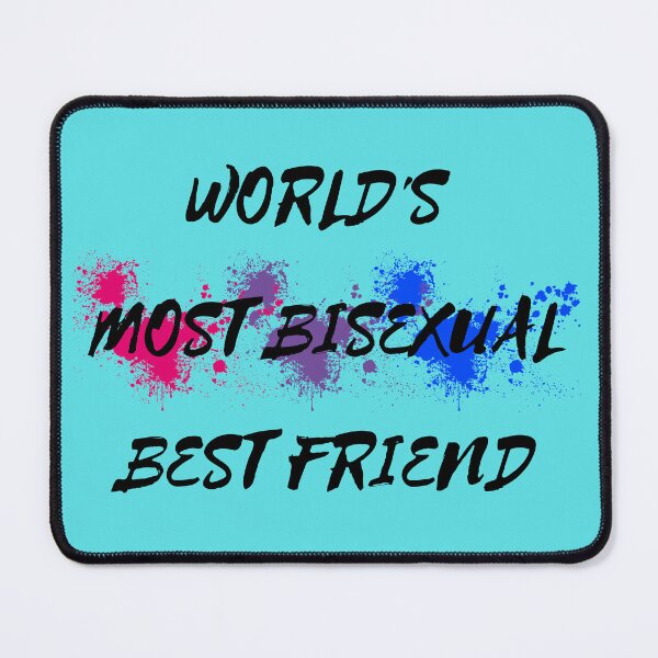 Item preview, World's Most Bisexual Best Friend Bi Flag Color Splash For Your Bi Bestie In Cyan designed and sold by LuckyKermit.