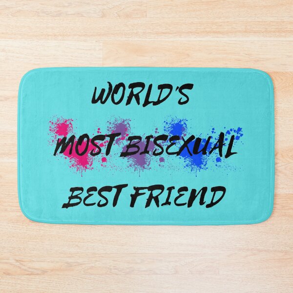 Item preview, World's Most Bisexual Best Friend Bi Flag Color Splash For Your Bi Bestie In Cyan designed and sold by LuckyKermit.