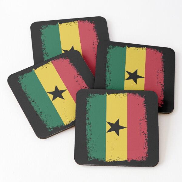 Item preview, Ghana Flag Distressed designed and sold by rafaeltto.
