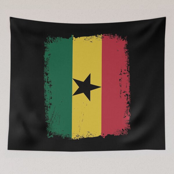 Item preview, Ghana Flag Distressed designed and sold by rafaeltto.