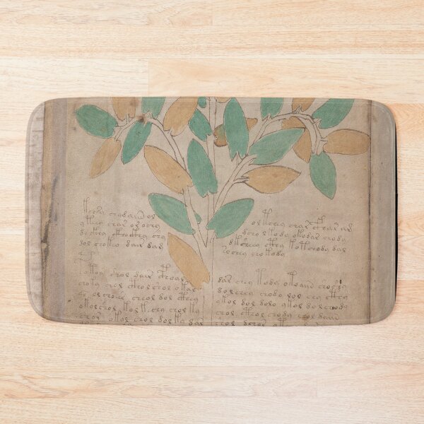 Item preview, Voynich manuscript book cover  Illustrated codex green and yellow leaves designed and sold by TeeARTHY.