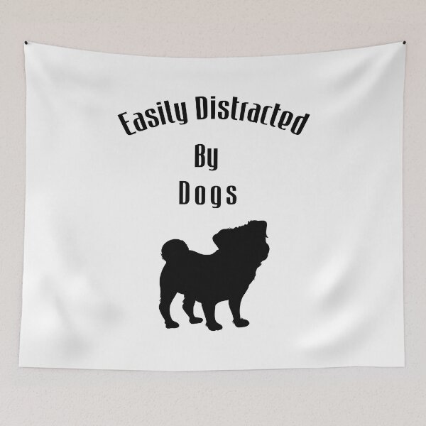 Item preview,  easily distracted by dogs funny tshirt ,gift,birthday designed and sold by illustramanshop.