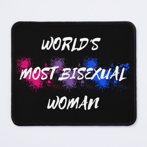 Item preview, World's Most Bisexual Woman Bi Flag Color Splash For Proud Bisexuals In Black designed and sold by LuckyKermit.