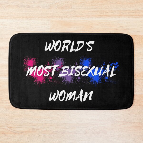 Item preview, World's Most Bisexual Woman Bi Flag Color Splash For Proud Bisexuals In Black designed and sold by LuckyKermit.