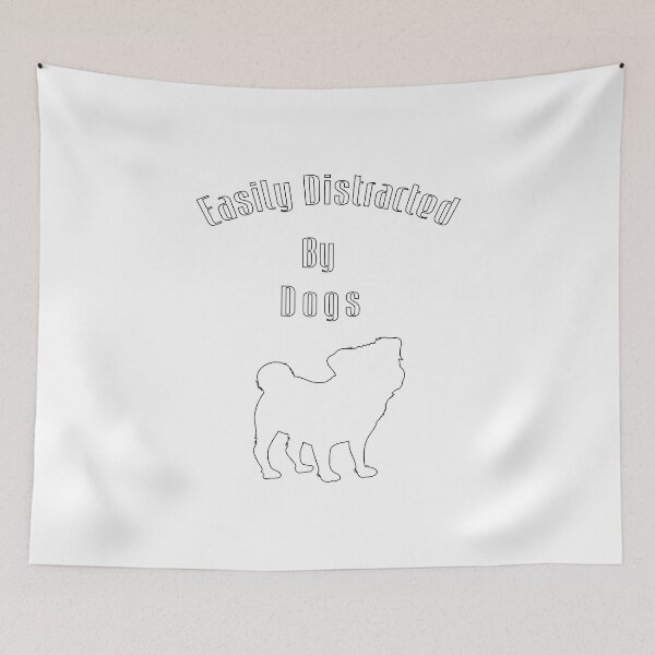 Item preview, easily distracted by dogs funny tshirt ,gift,birthday designed and sold by illustramanshop.