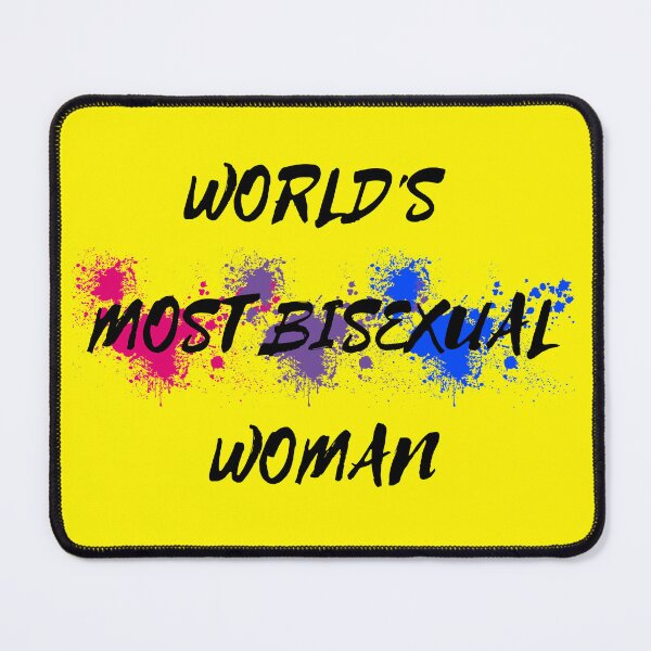 Item preview, World's Most Bisexual Woman Bi Flag Color Splash For Proud Bisexuals In Yellow designed and sold by LuckyKermit.