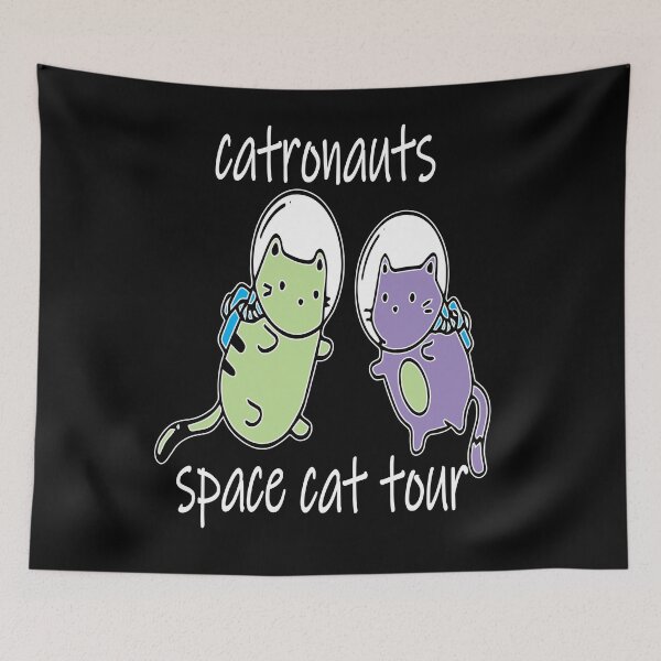 Item preview, catronaut astrocat space cat tour funny cats designed and sold by XXgooddeedXX.