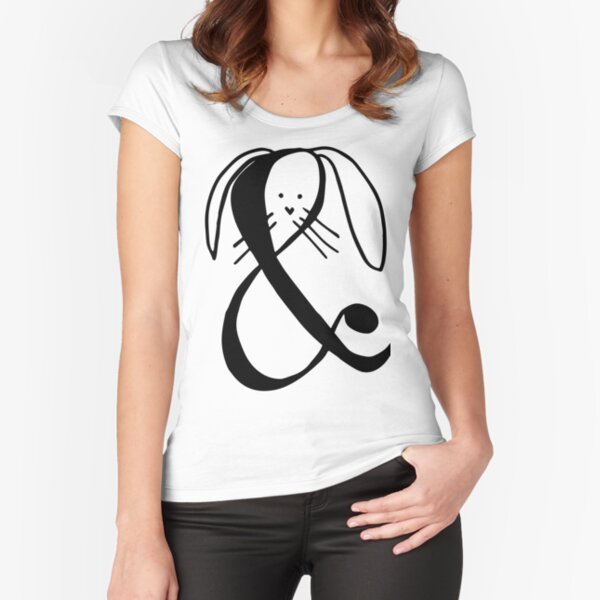 A Rabbit Addition | Cartoon art Fitted Scoop T-Shirt