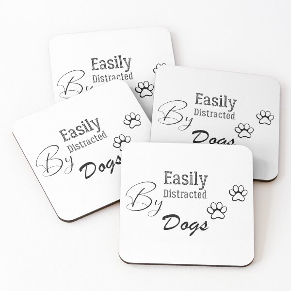 Item preview, easily distracted by dogs funny tshirt ,gift,birthday designed and sold by illustramanshop.