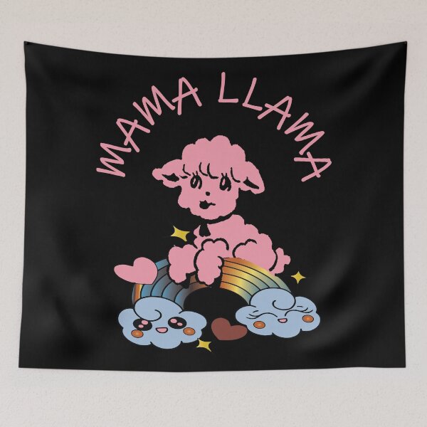 Item preview, mama llama pink llama, cute llama designed and sold by XXgooddeedXX.