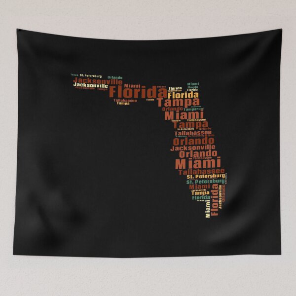 Item preview, Florida Map and Cities  designed and sold by labatchino10.