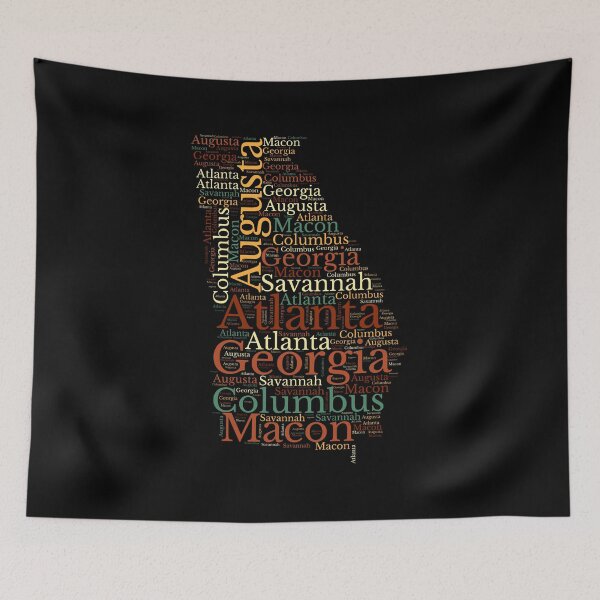 Item preview, Georgia State Map and Cities  designed and sold by labatchino10.
