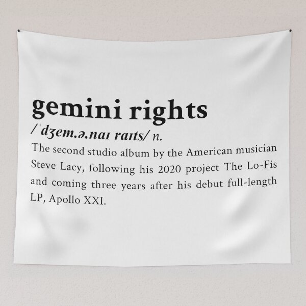 Item preview, Gemini Rights by Steve Lacy designed and sold by StickTheSong.