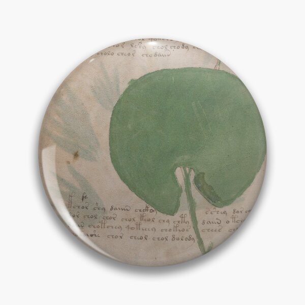 Item preview,  Voynich manuscript book cover  Illustrated codex green  leaves designed and sold by TeeARTHY.