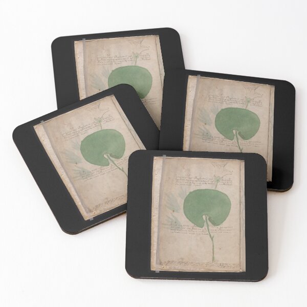 Item preview,  Voynich manuscript book cover  Illustrated codex green  leaves designed and sold by TeeARTHY.