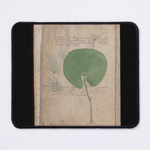 Item preview,  Voynich manuscript book cover  Illustrated codex green  leaves designed and sold by TeeARTHY.