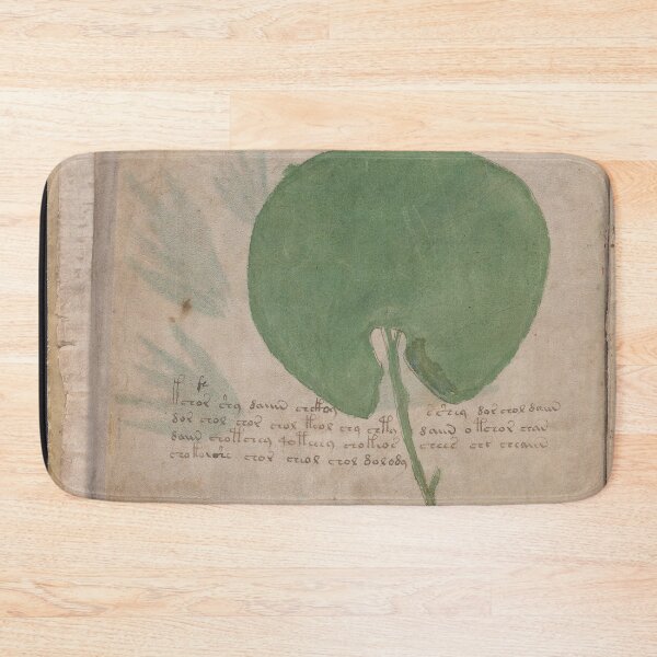 Item preview,  Voynich manuscript book cover  Illustrated codex green  leaves designed and sold by TeeARTHY.