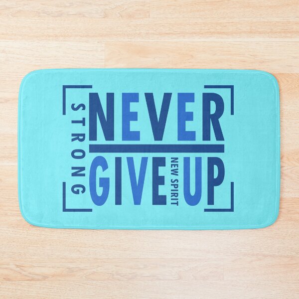 Item preview, Never Give Up navy blue and light blue - Never Give Up lettering design designed and sold by velisani.
