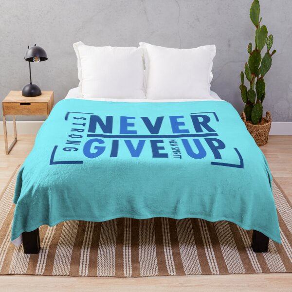 Item preview, Never Give Up navy blue and light blue - Never Give Up lettering design designed and sold by velisani.