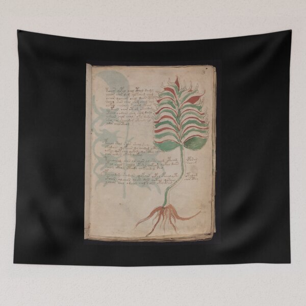 Item preview, Voynich manuscript book cover  Illustrated codex green  leaves designed and sold by TeeARTHY.