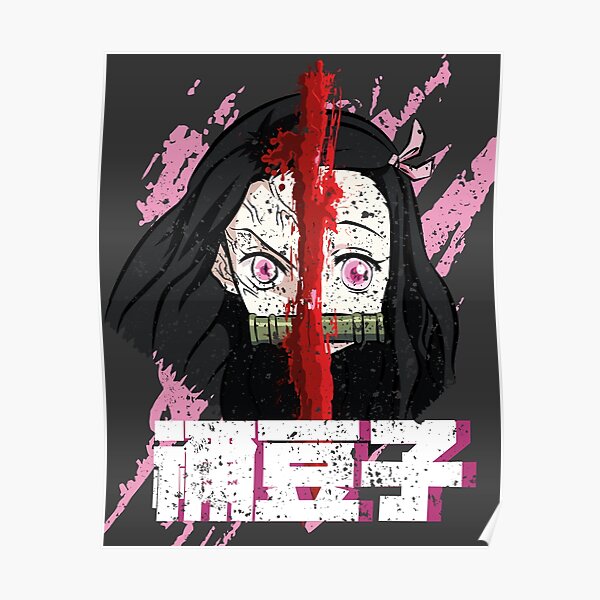 "Anime Nezuko Half Human Half Demon" Poster for Sale by JenniferNoHK