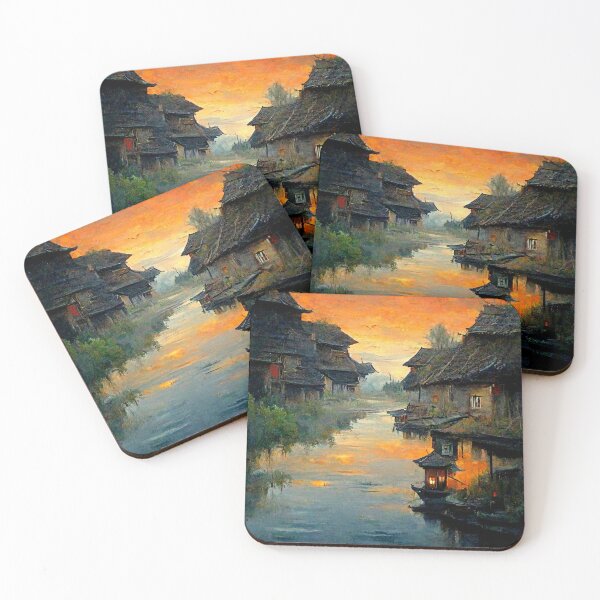 Item preview, Floating village designed and sold by TnT-Merch.