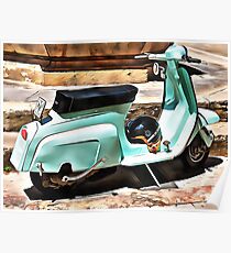 The Blue Lambretta Poster