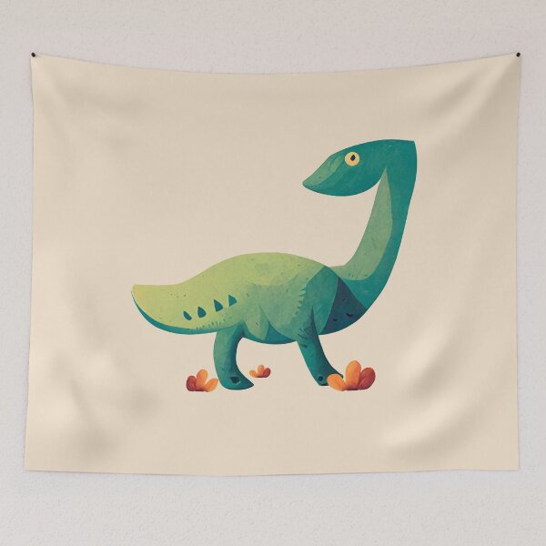 Item preview, Cute green dinosaur illustration designed and sold by MadSwellDesigns.