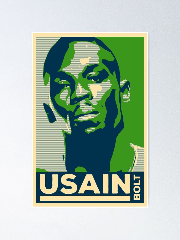 Jamaica Icons Usain Bolt Hope Poster Famous Jamaican Athlete