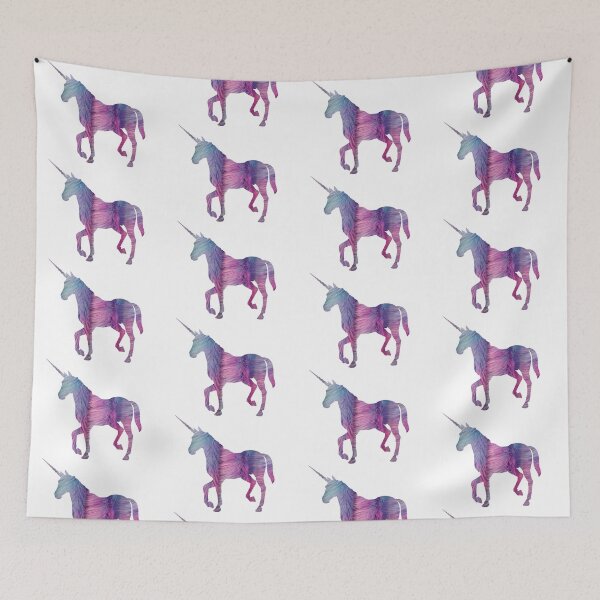Item preview, UNICORN IN COLOURFUL FUR designed and sold by acatherine.