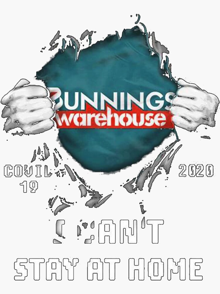 "BUNNINGS WAREHOUSE MERCH" Sticker for Sale by gloyujikly Redbubble