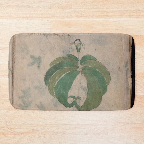 Item preview,  Voynich manuscript book cover  Illustrated codex  green leaf and flower designed and sold by TeeARTHY.
