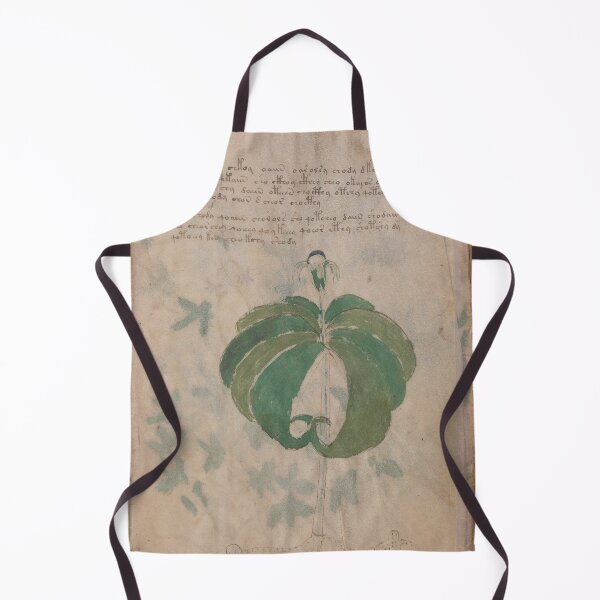 Item preview, Voynich manuscript book cover Illustrated codex green leaf and flower designed and sold by TeeARTHY.