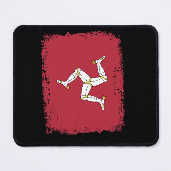 Item preview, Isle of Man Flag Distressed designed and sold by rafaeltto.