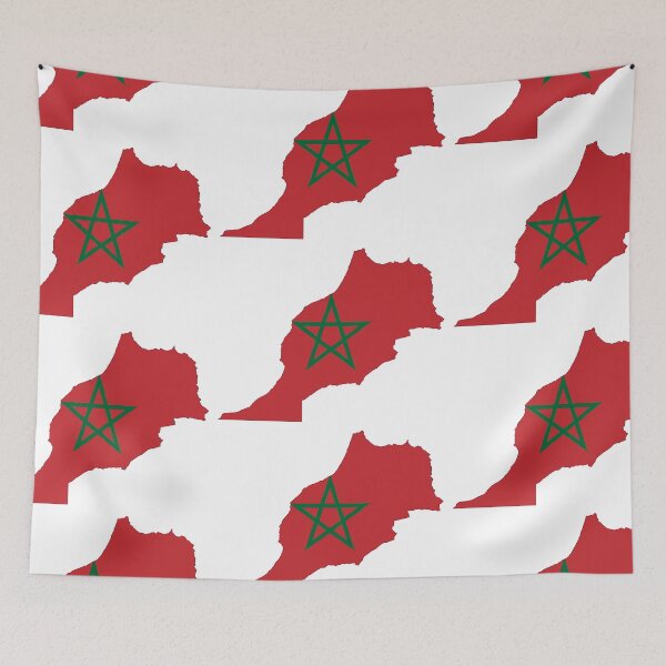 Item preview, Morocco Flag Map designed and sold by jsj17.