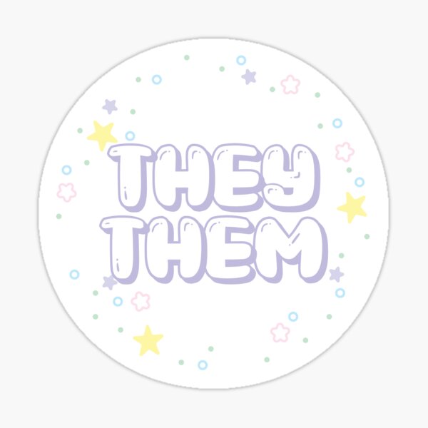 Pink Sketchbook She/They Pronouns  Sticker for Sale by MoonMint