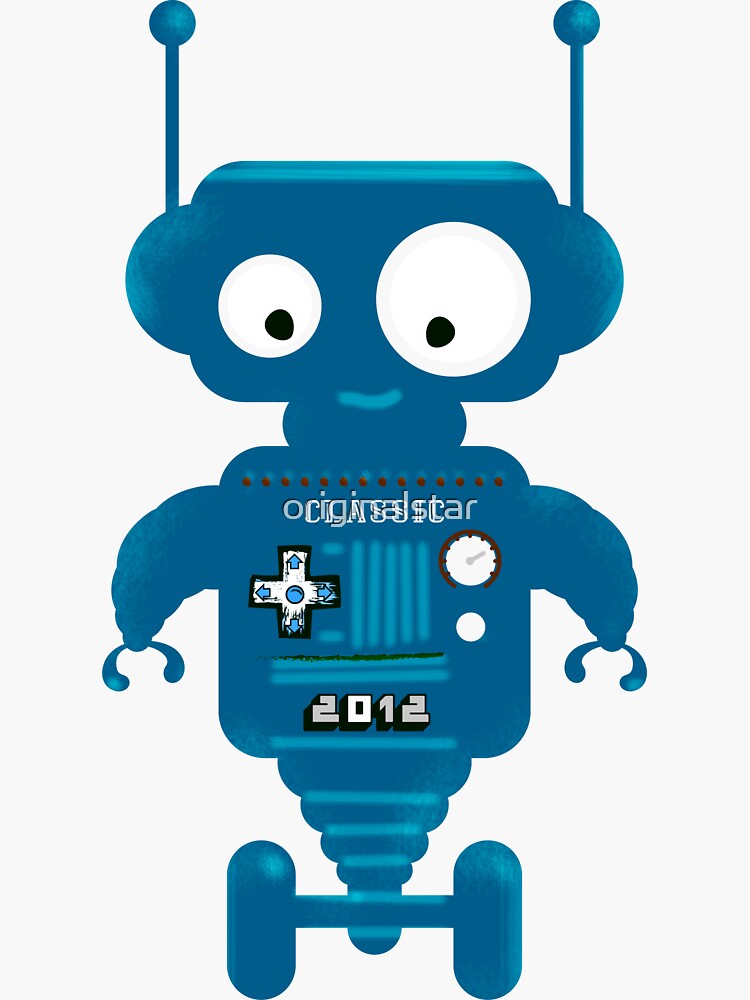 "Little Robot Space Robot Scifi Op Art Optical Eye Toy Remote Control