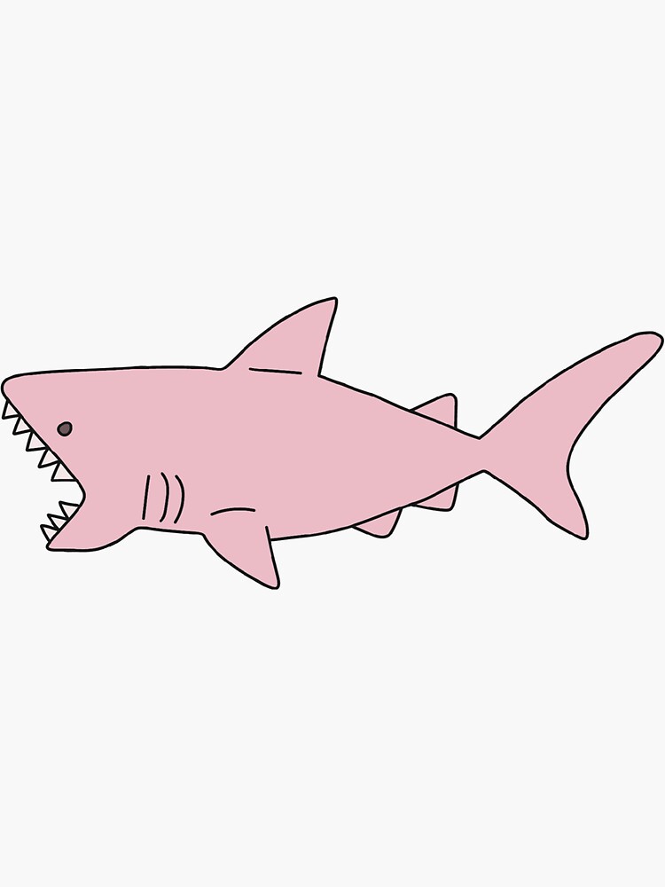 Pink Shark Sticker For Sale By Lloidzx Redbubble