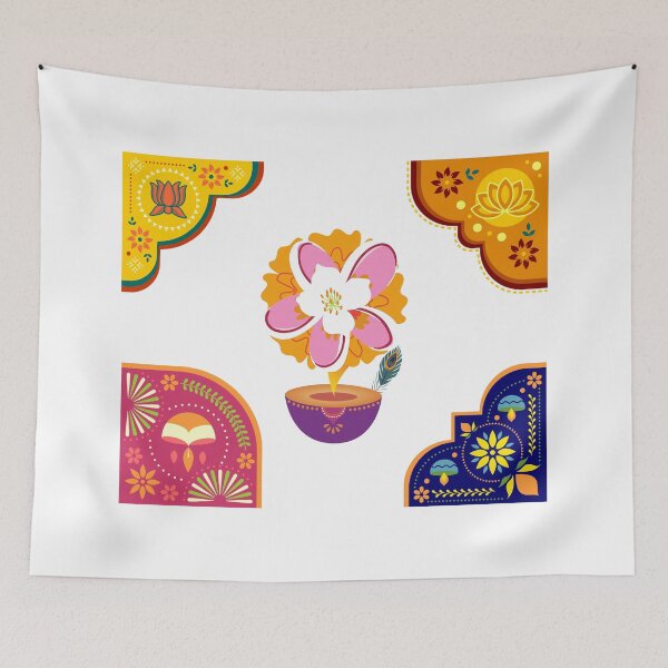 Item preview, Colorful Flowers and edges   designed and sold by iamkamelo.