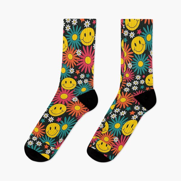 Item preview, Groovy Flowers Daisies Happy Face designed and sold by Draculaura2009.