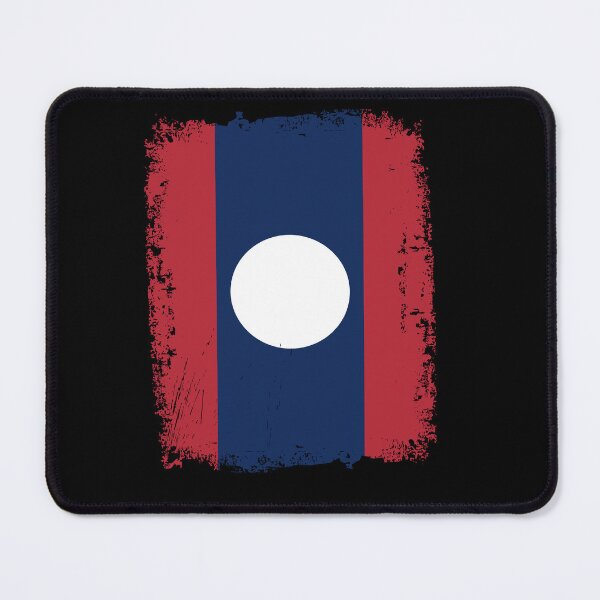 Item preview, Laos Flag Distressed designed and sold by rafaeltto.