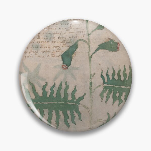 Item preview,  Voynich manuscript book cover  Illustrated codex  green leaf and flower designed and sold by TeeARTHY.