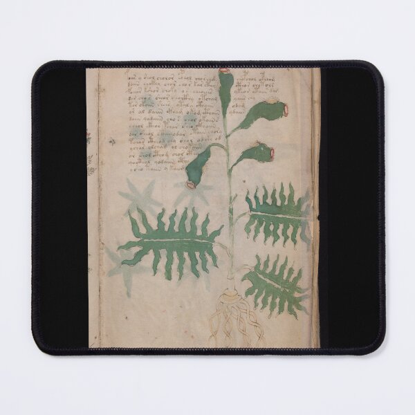 Item preview, Voynich manuscript book cover Illustrated codex green leaf and flower designed and sold by TeeARTHY.