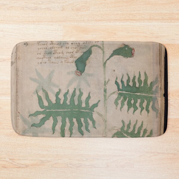 Item preview,  Voynich manuscript book cover  Illustrated codex  green leaf and flower designed and sold by TeeARTHY.