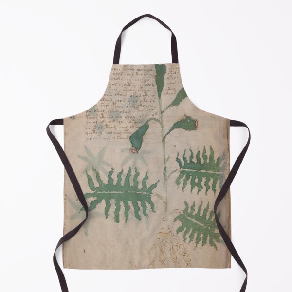Item preview, Voynich manuscript book cover Illustrated codex green leaf and flower designed and sold by TeeARTHY.