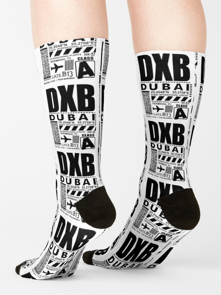 "Dubai International Airport DXB" Socks for Sale by AlmaStudio Redbubble