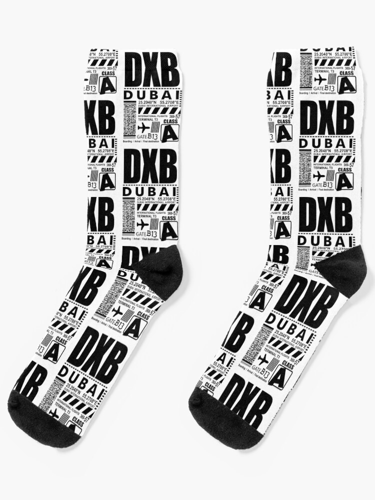 "Dubai International Airport DXB" Socks for Sale by AlmaStudio Redbubble